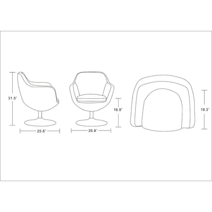 Caisson Swivel Lounge Chair by HouseOfZazla, swing chair schematic with dimensions on Tampa Home & Garden Store