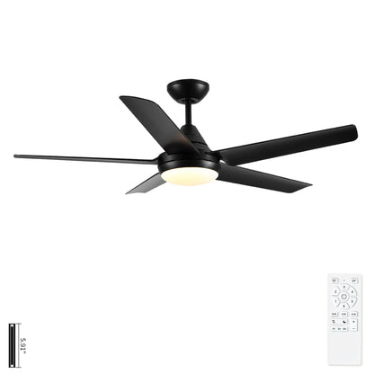 Ceiling fan with lights and remote in black finish, 5-blade design, Unique Piece Furniture on Tampa Home & Garden Store