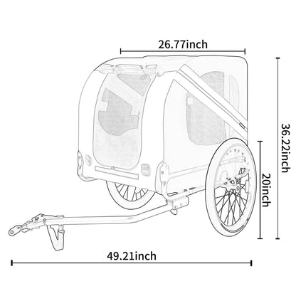 HouseOfZazla folding dog bike trailer 66 lb capacity all-terrain pet carrier two wheels on Tampa Home & Garden Store