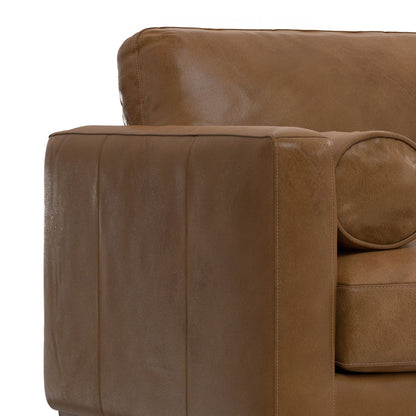 Wide Arm Chair with Removable Cushions in brown leather by HouseOfZazla, armchair on Tampa Home & Garden Store