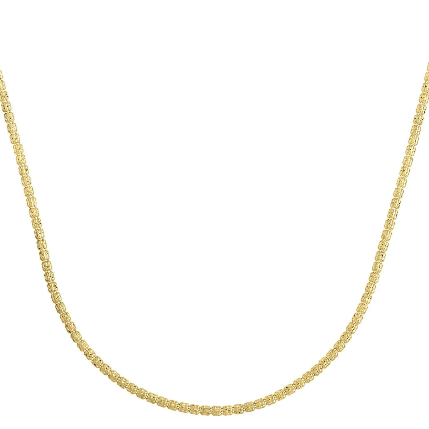 Ice Barrel Chain necklace 14k yellow gold 2.70 mm by Bids.com on Tampa Home & Garden Store