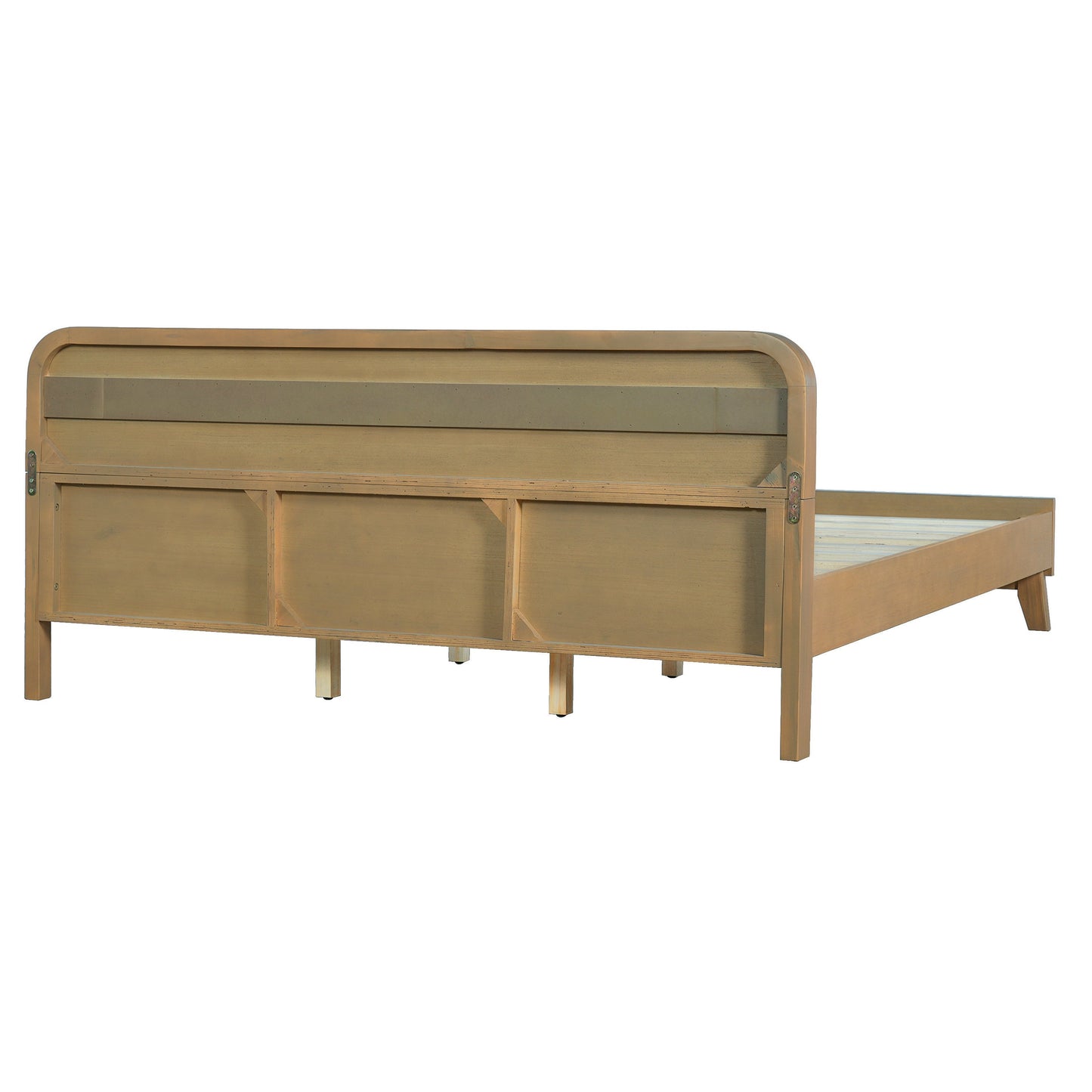 Pine Solid Wood Queen Bed and Rustic Yellow