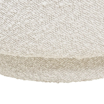 Fuji Mushroom footstool ottoman in cream boucle fabric texture close-up on Tampa Home & Garden Store