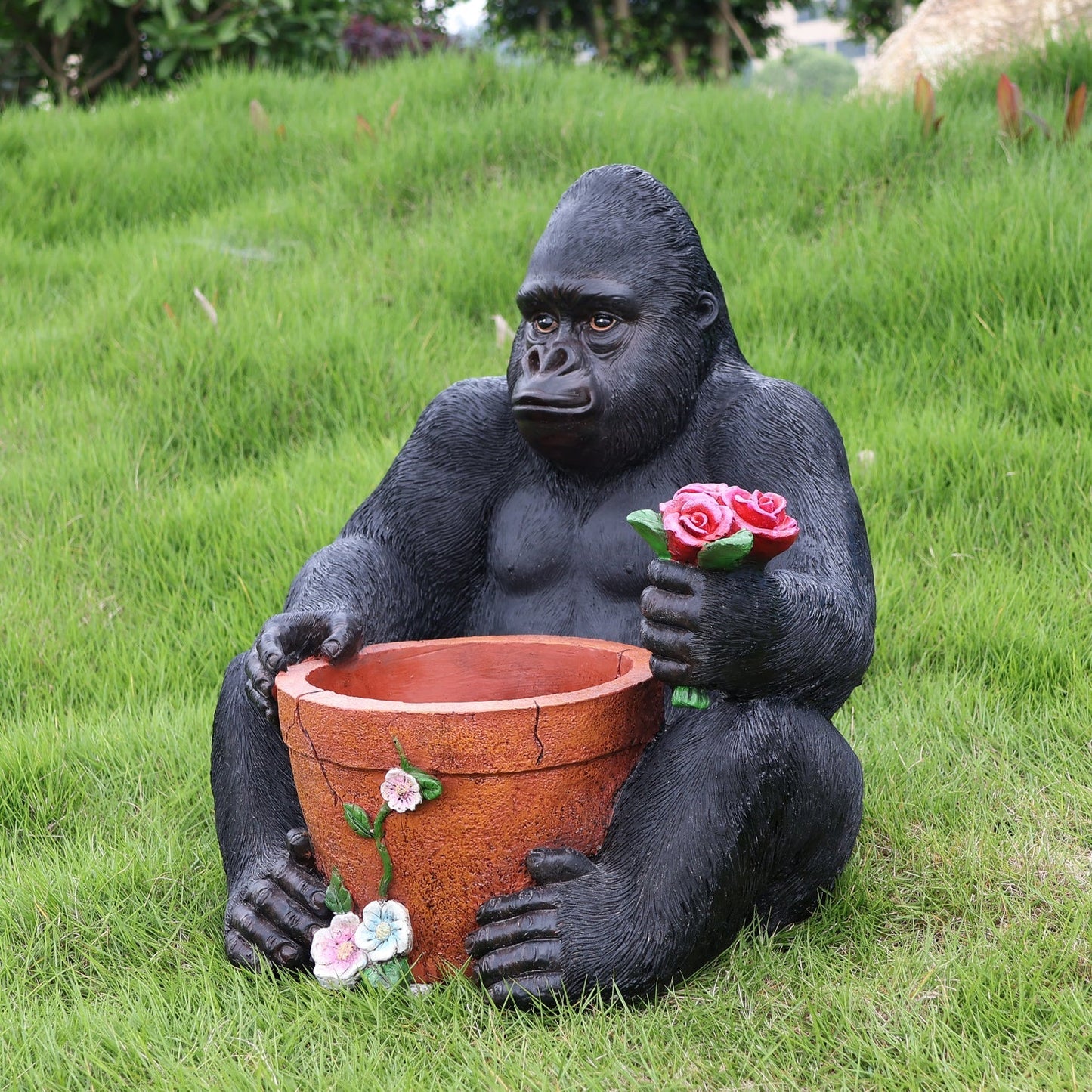 Chimpanzee Flower Pot and Outdoor Sculpture