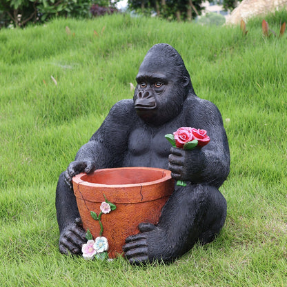 Chimpanzee Flower Pot and Outdoor Sculpture