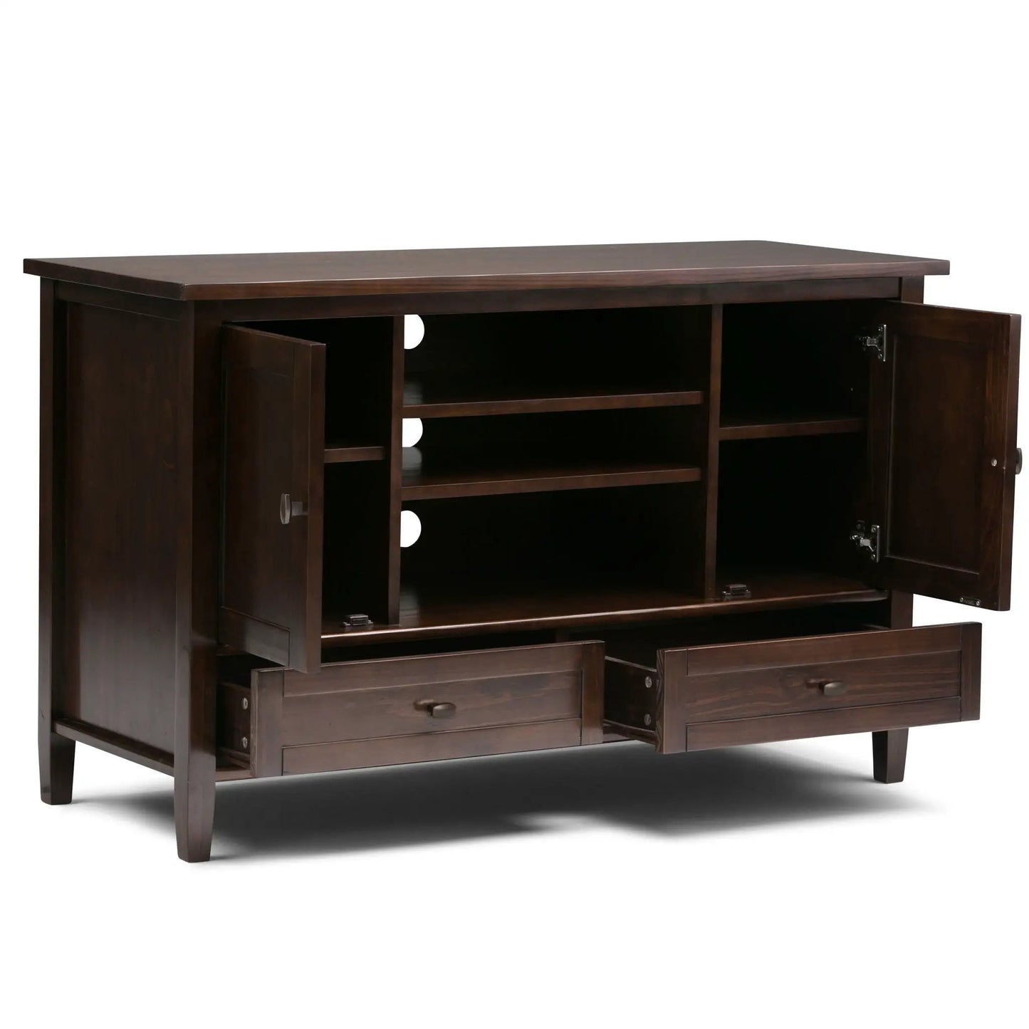 Warm Shaker TV Media Stand Handcrafted Wood