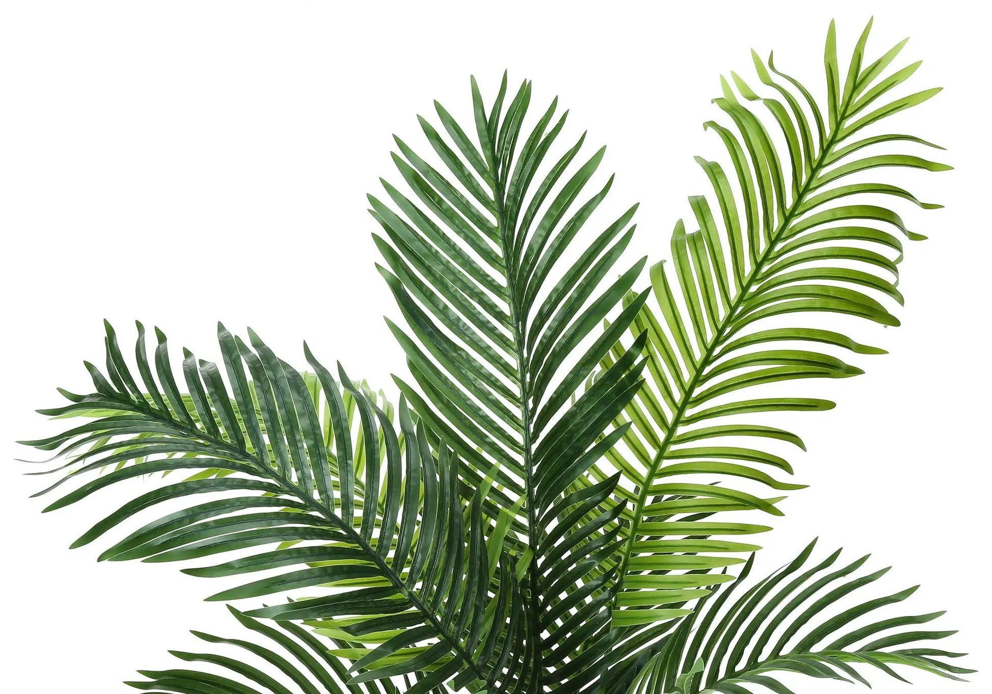 Artificial palm plant with dark and light green fronds, 47in tall indoor greenery on Tampa Home & Garden Store