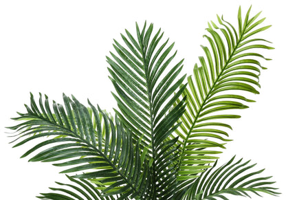 Artificial palm plant with dark and light green fronds, 47in tall indoor greenery on Tampa Home & Garden Store