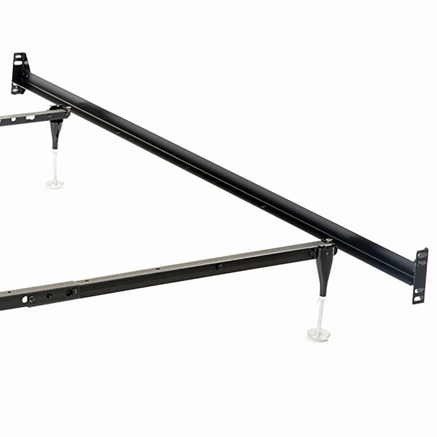 Renee Black Twin Full Bed Frame and Center Beam