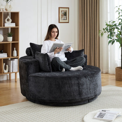 Modern Single Sofa and Swivel Sleeper Chair