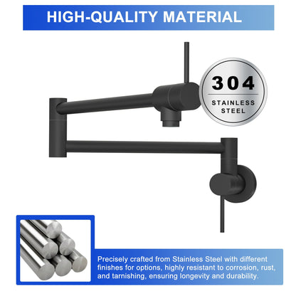 Modern Folding Wall Mount Pot Filler Faucet
