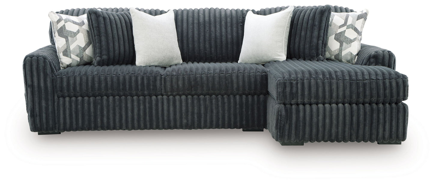 Midnight Madness Sectional and Jumbo Corduroy