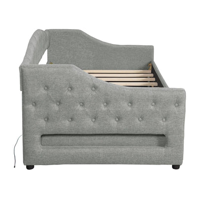 Daybed With LED Lighting and Upholstered Frame