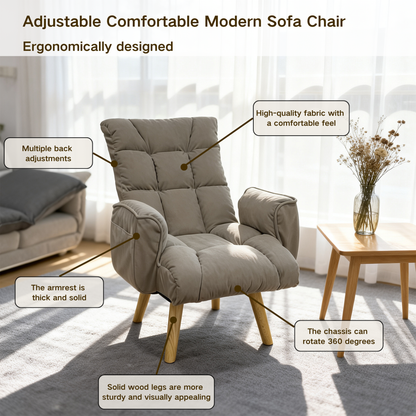 Rotatable and Adjustable Sofa Lounge Chair
