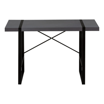 Computer desk gray top with black metal legs and X-brace by Unique Piece Furniture on Tampa Home & Garden Store