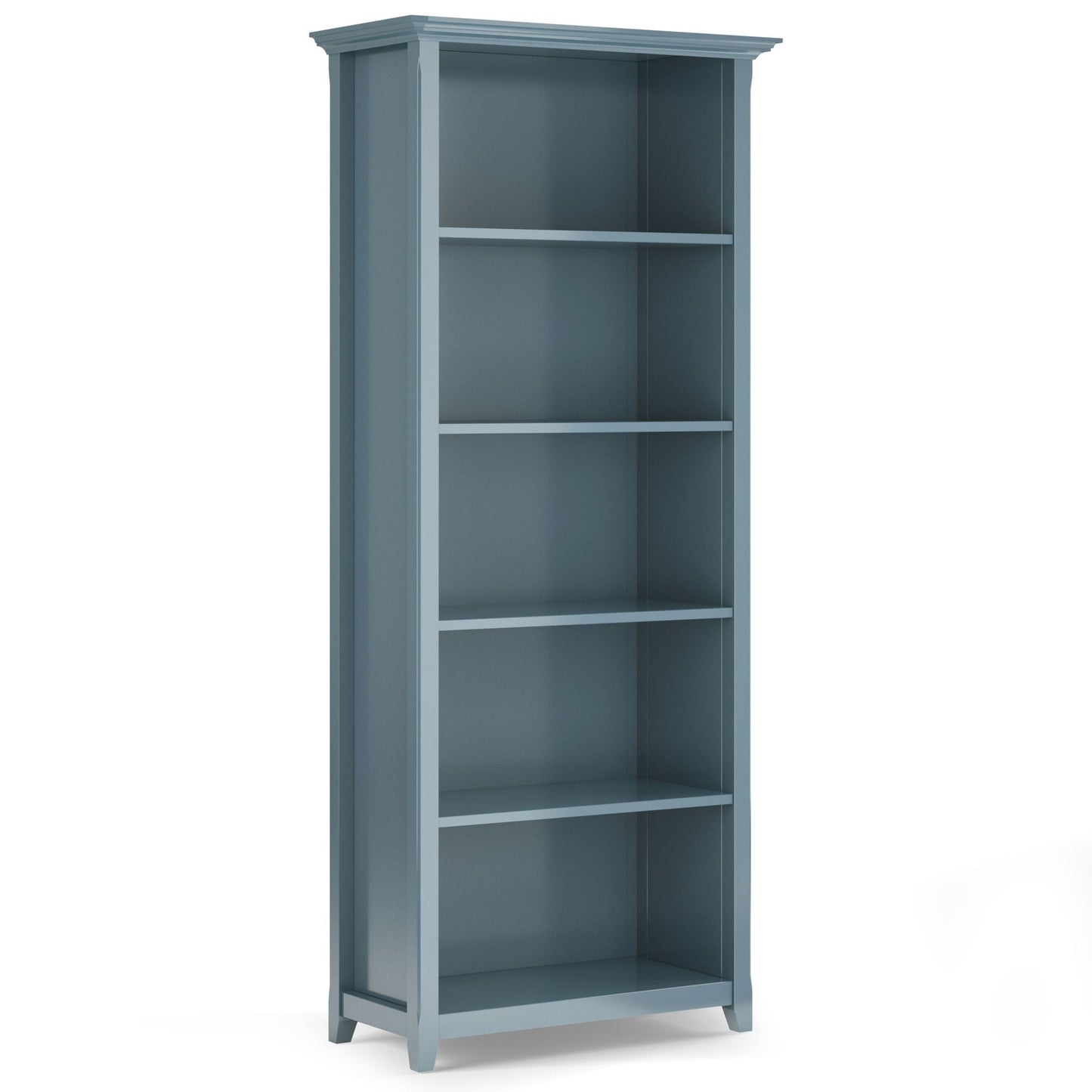 Amherst Five Shelf Bookcase Handcrafted Wood