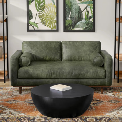Morrison sofa and ottoman set, 2-piece green faux leather, Unique Piece Furniture on Tampa Home & Garden Store