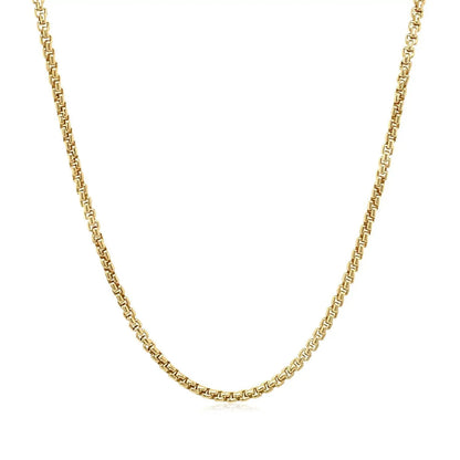 14k yellow gold solid round box chain necklace 1.6 mm Bids.com on Tampa Home & Garden Store