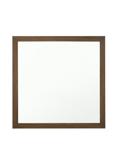 Miquell Versatile Orientation Mirror rectangular brown wood frame by HouseOfZazla on Tampa Home & Garden Store