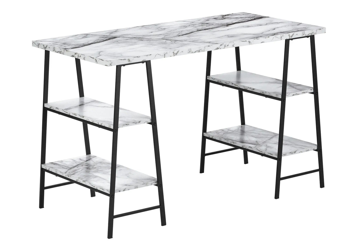 Industrial Computer Desk with Shelves for Home