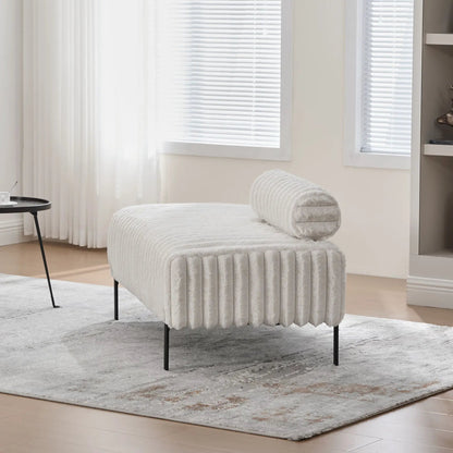 Mini Loveseat With Adjustable Backrest and Fur