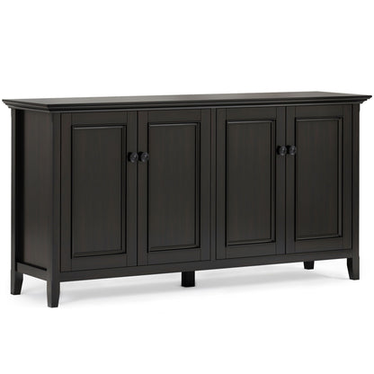 Amherst 4-Door Cabinet black finish with 4 panel doors HouseOfZazla on Tampa Home & Garden Store