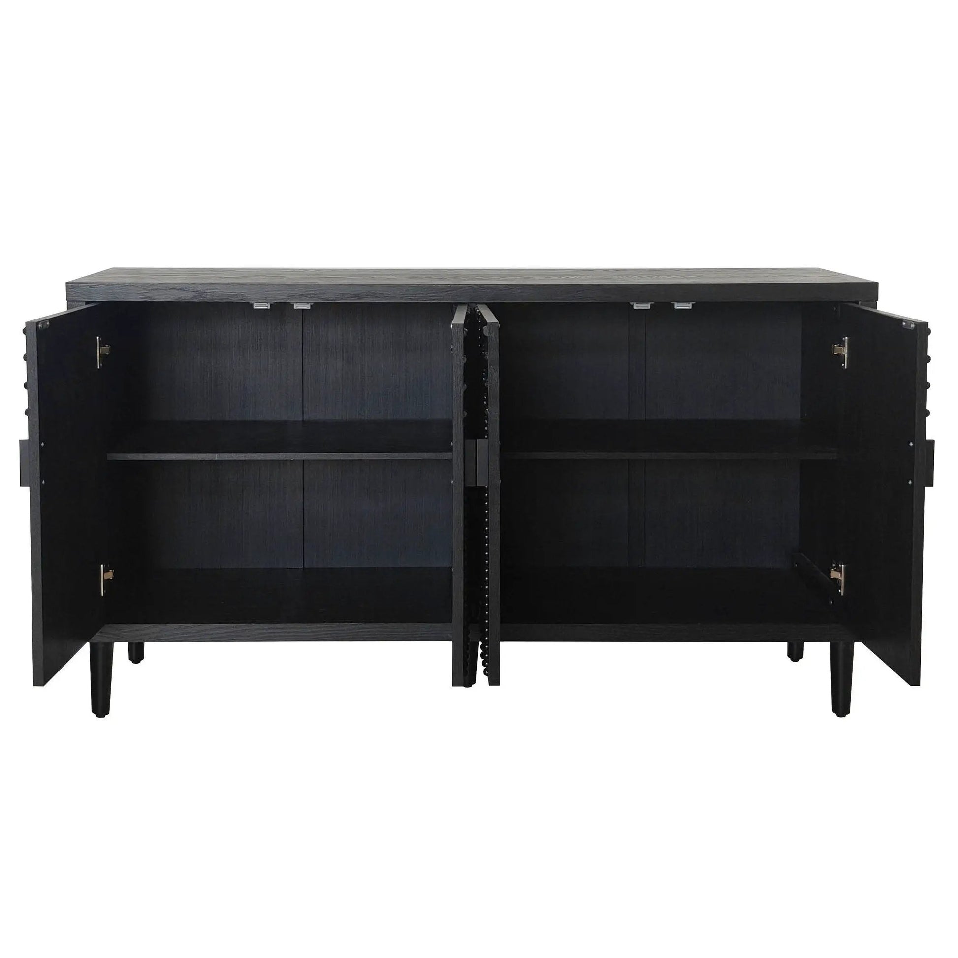 Modern black sideboard cabinet with nailhead accents, storage by Unique Piece Furniture on Tampa Home & Garden Store