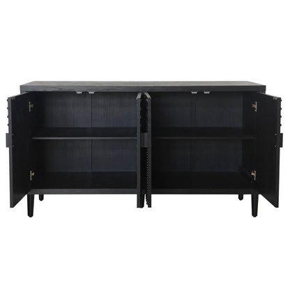 Modern black sideboard cabinet with nailhead accents, storage by Unique Piece Furniture on Tampa Home & Garden Store