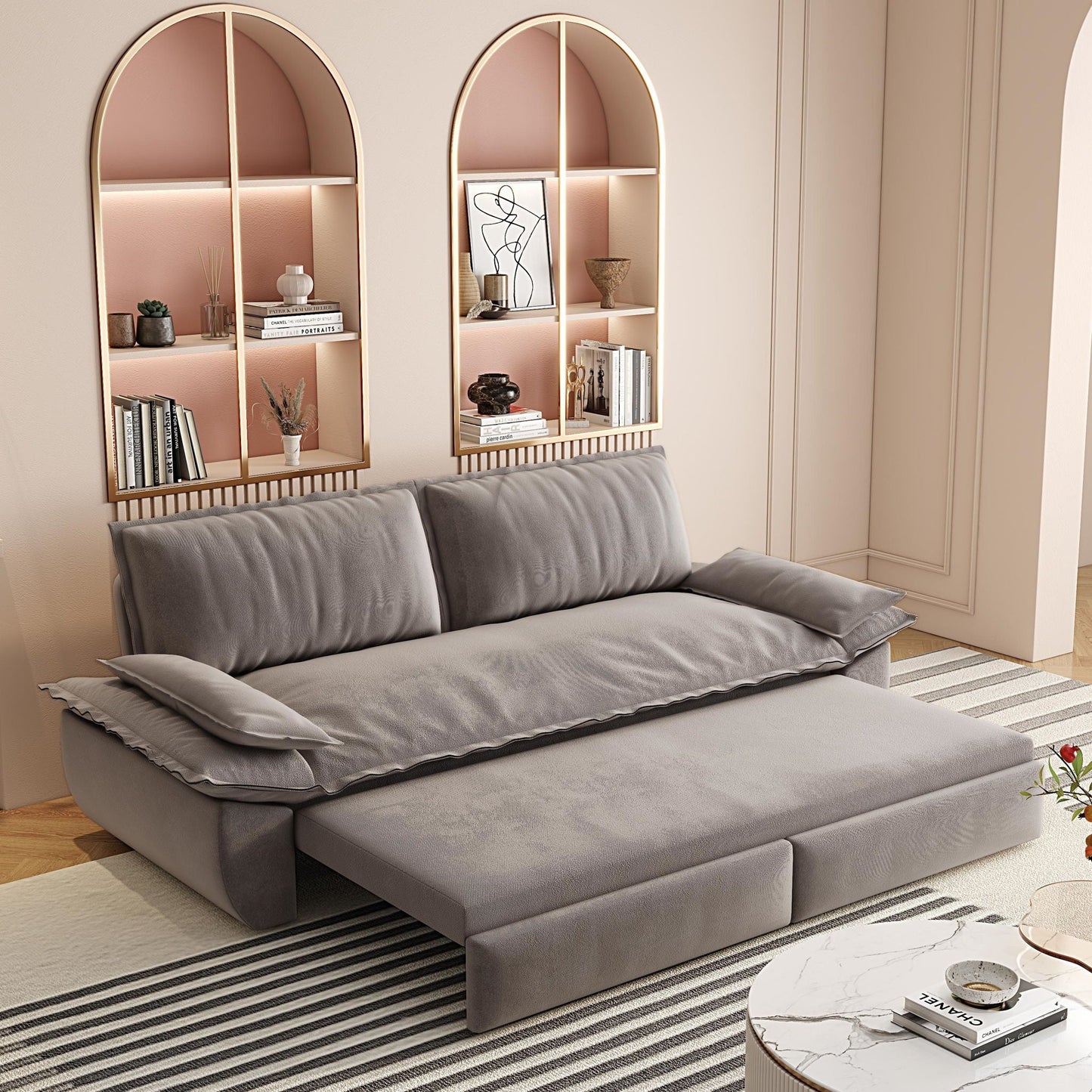 Queen Sleeper Bed and a 3 in 1 Convertible Sofa