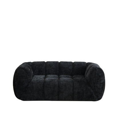 Rounded Cloud Sofa and Piano Key Backrest Design