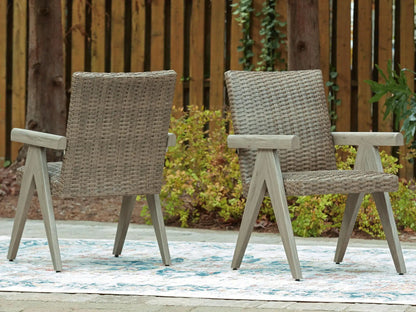 Cliff Trails Outdoor Arm Chair Set of 2 Beige