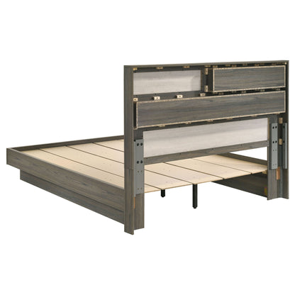 4 Piece Queen Bedroom Set with Storage and Mirror