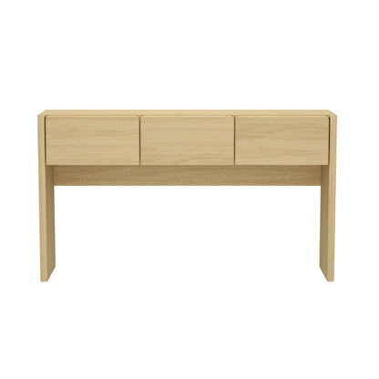 Linda Console Table with Three-Drawer Storage in natural oak finish by HouseOfZazla on Tampa Home & Garden Store