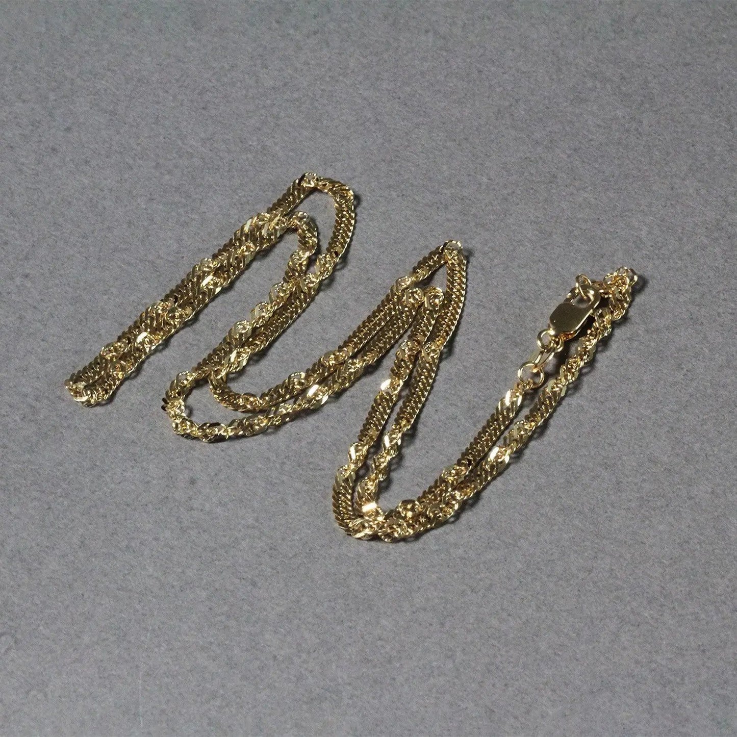 3x 2.1mm 14k yellow gold Singapore chain necklaces by Bids.com on Tampa Home & Garden Store