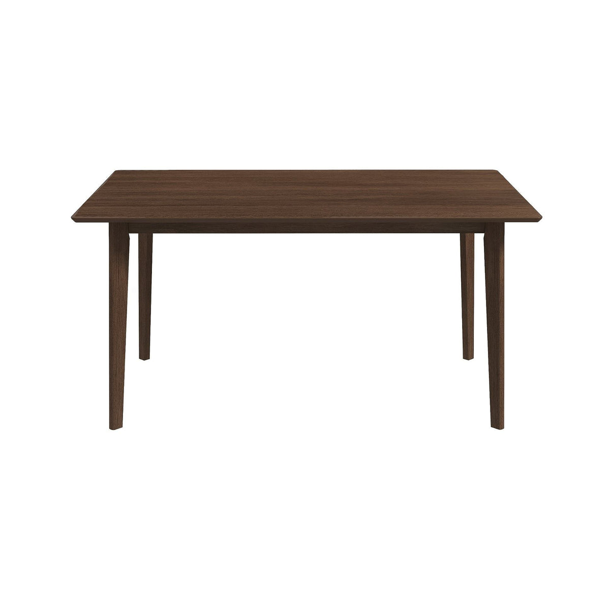 Mid-Century Modern solid wood dining table in dark brown with beveled edges by HouseOfZazla on Tampa Home & Garden Store