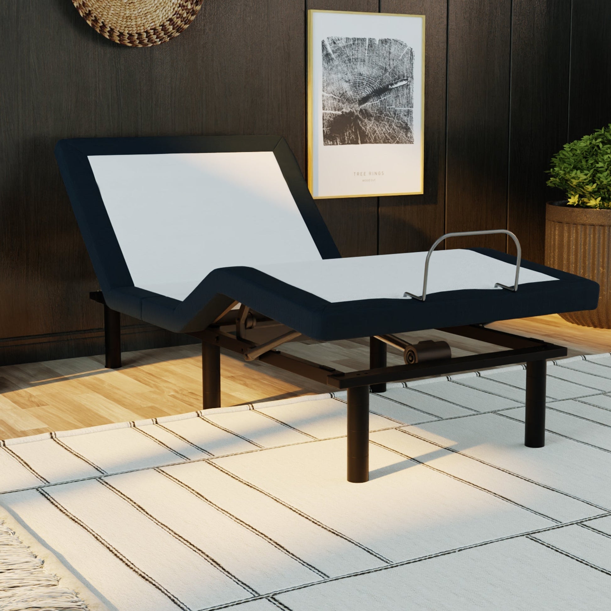 Model 3 Adjustable Base Twin Long Zero Clearance by HouseOfZazla, dark frame with white surface on Tampa Home & Garden Store