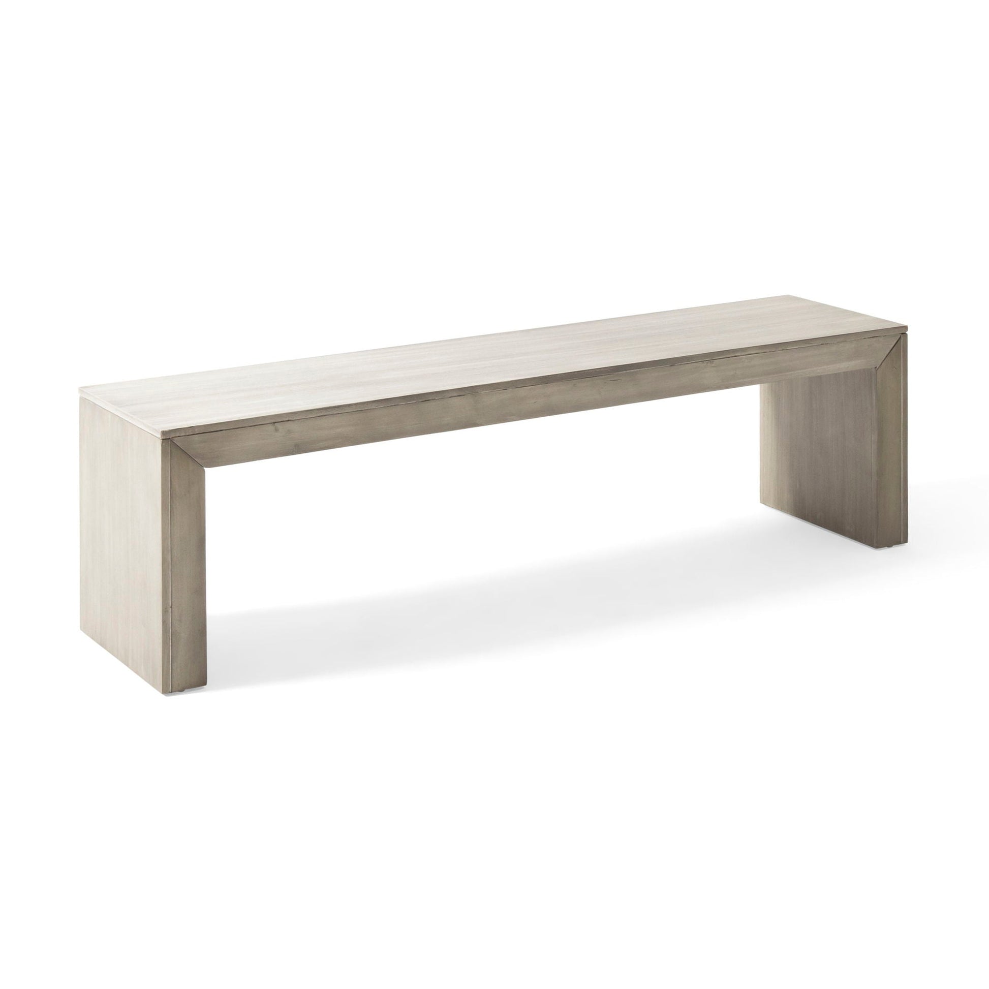 Acacia Wood Dining Bench, farmhouse style, light natural finish by HouseOfZazla for outdoor use on Tampa Home & Garden Store
