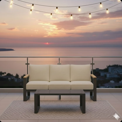 Modern Outdoor Sofa Set with the Coffee Table