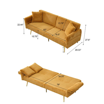 Luxury Foldable Double Sofa and Bed Frame