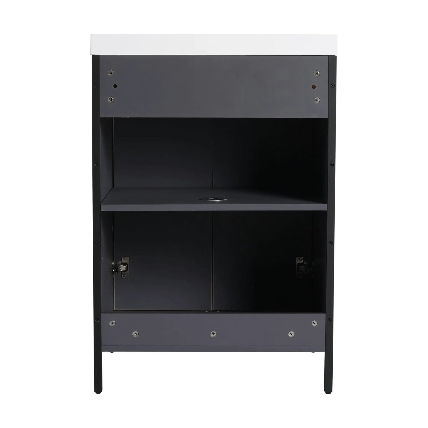 Contemporary Vanity with Adjustable Shelves