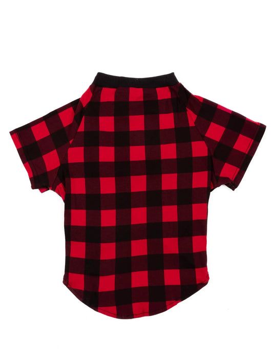 Big Dog cotton red and black plaid dog pajamas short-sleeve shirt The Country Christmas Loft on Tampa Home & Garden Store