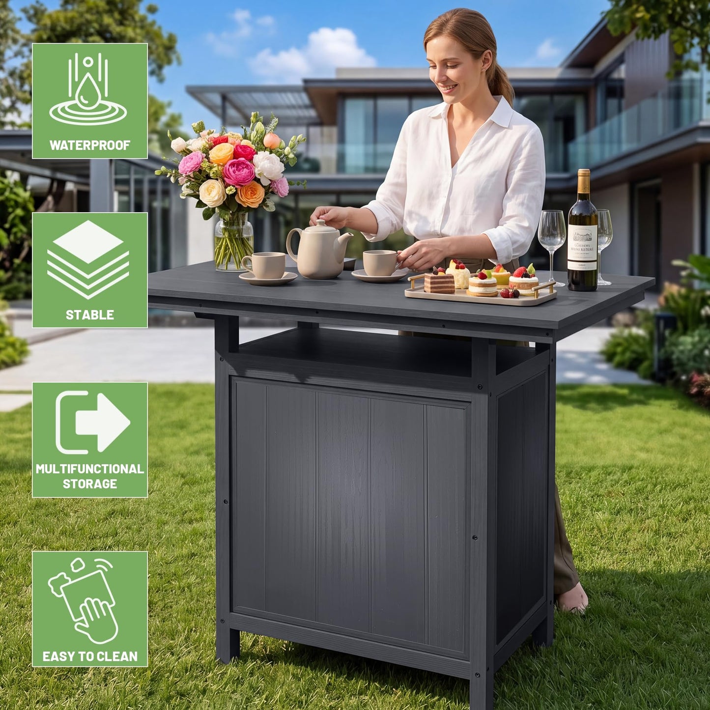Modern Outdoor Bar and Patio Kitchen Island