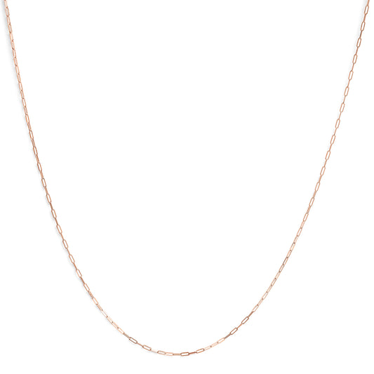 Unisex Solid 14K Yellow Gold 1.5mm Paperclip Chain Necklace - 18 Inches - Tampa Home & Garden Store