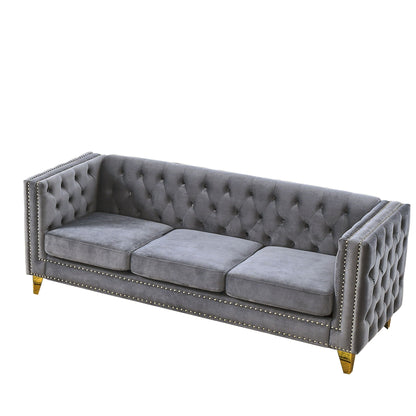 Upholstered Chesterfield Sofa for Living Room