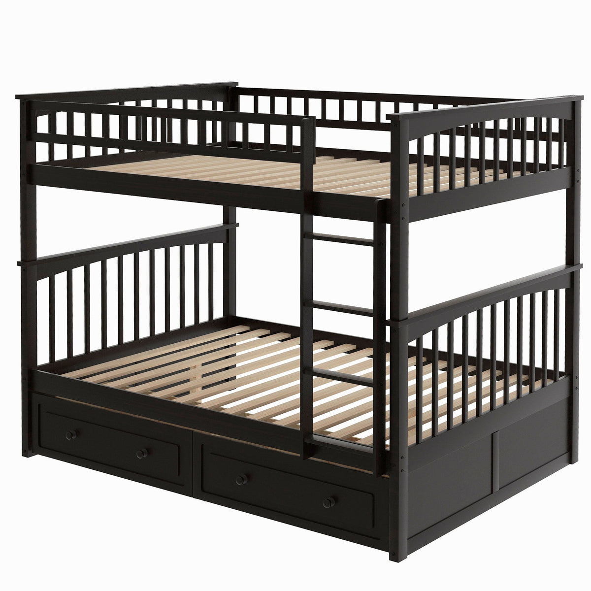 Bunk Bed With Drawers by HouseOfZazla black convertible design two stacked beds slatted bases on Tampa Home & Garden Store