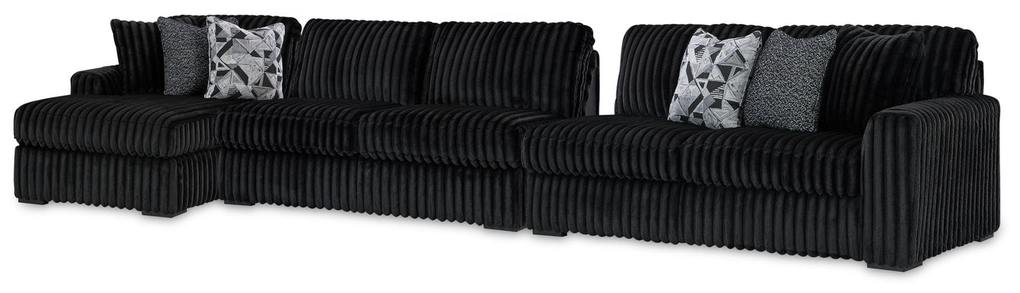 Midnight Madness Sectional and Jumbo Corduroy