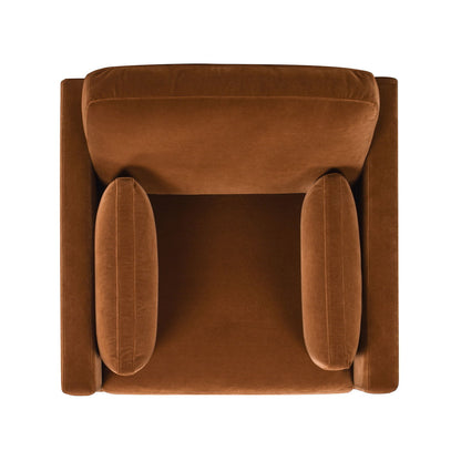 Modern Farmhouse Arm Chair with Reversible Cushions burnt orange velvet upholstery on Tampa Home & Garden Store