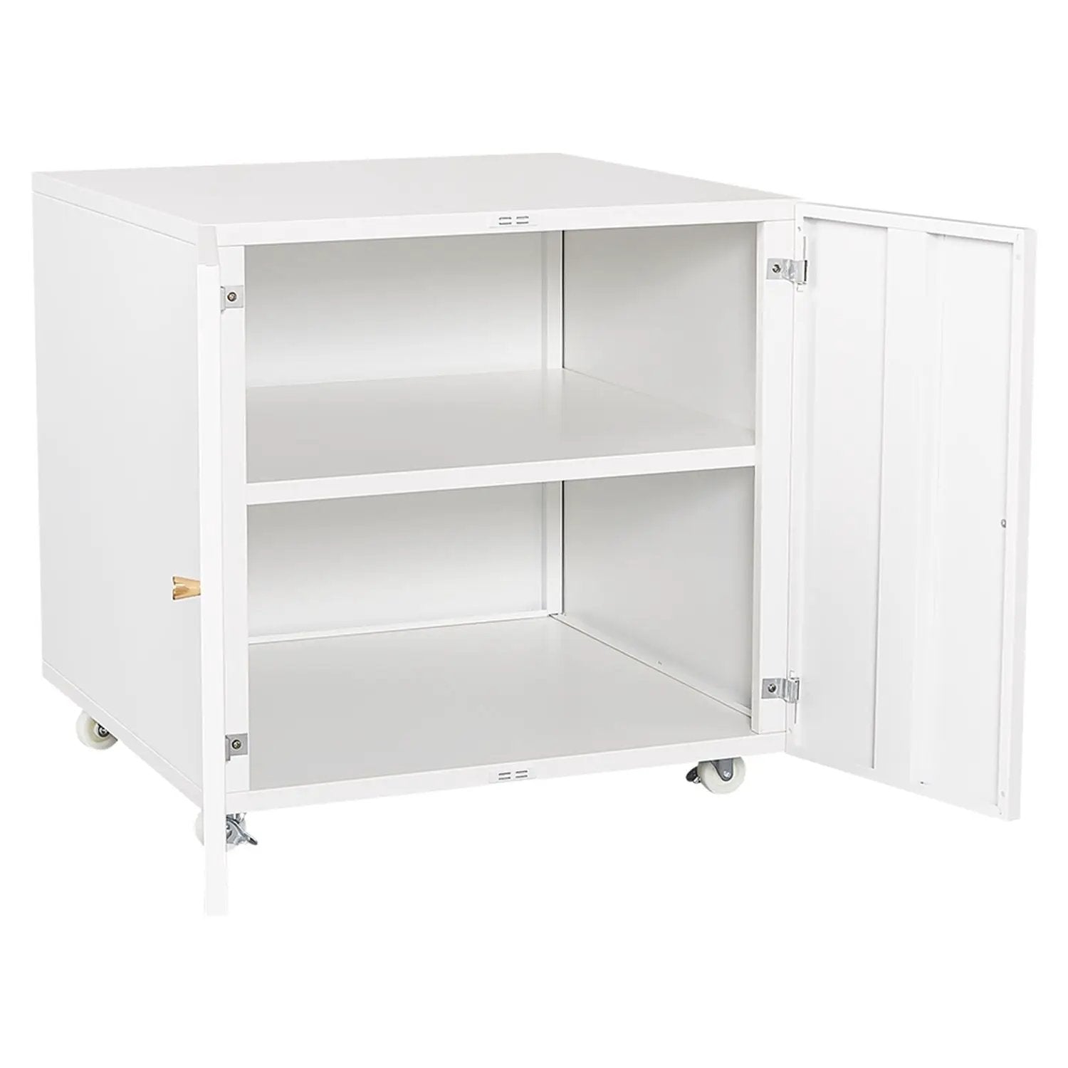 Printer stand white steel two-door copier cabinet on caster wheels for mobile file/printer setup on Tampa Home & Garden Store