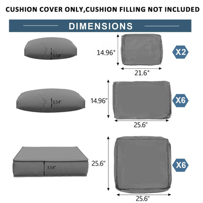 Outdoor Deep Seat Cushions for Sectionals