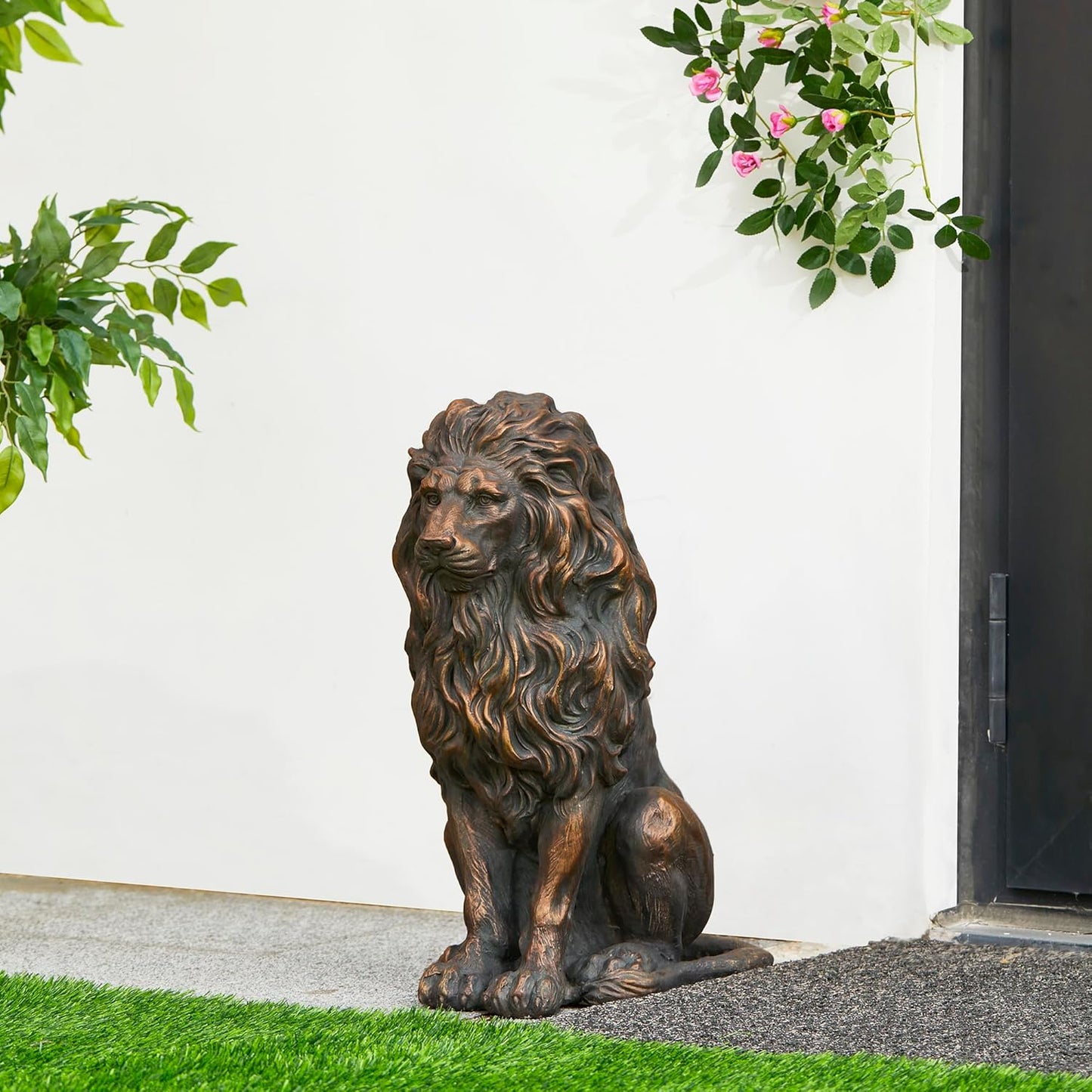 Indoor and Outdoor Resin Lion Guardian Statue